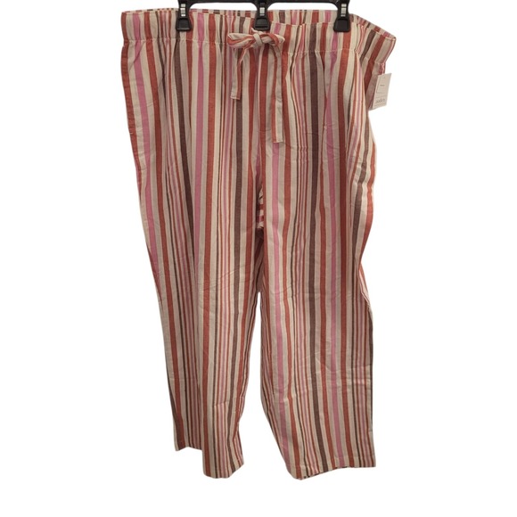 Auden Women's Size XXL Striped Flannel Pajama Pants Red/Pink - Picture 8 of 9